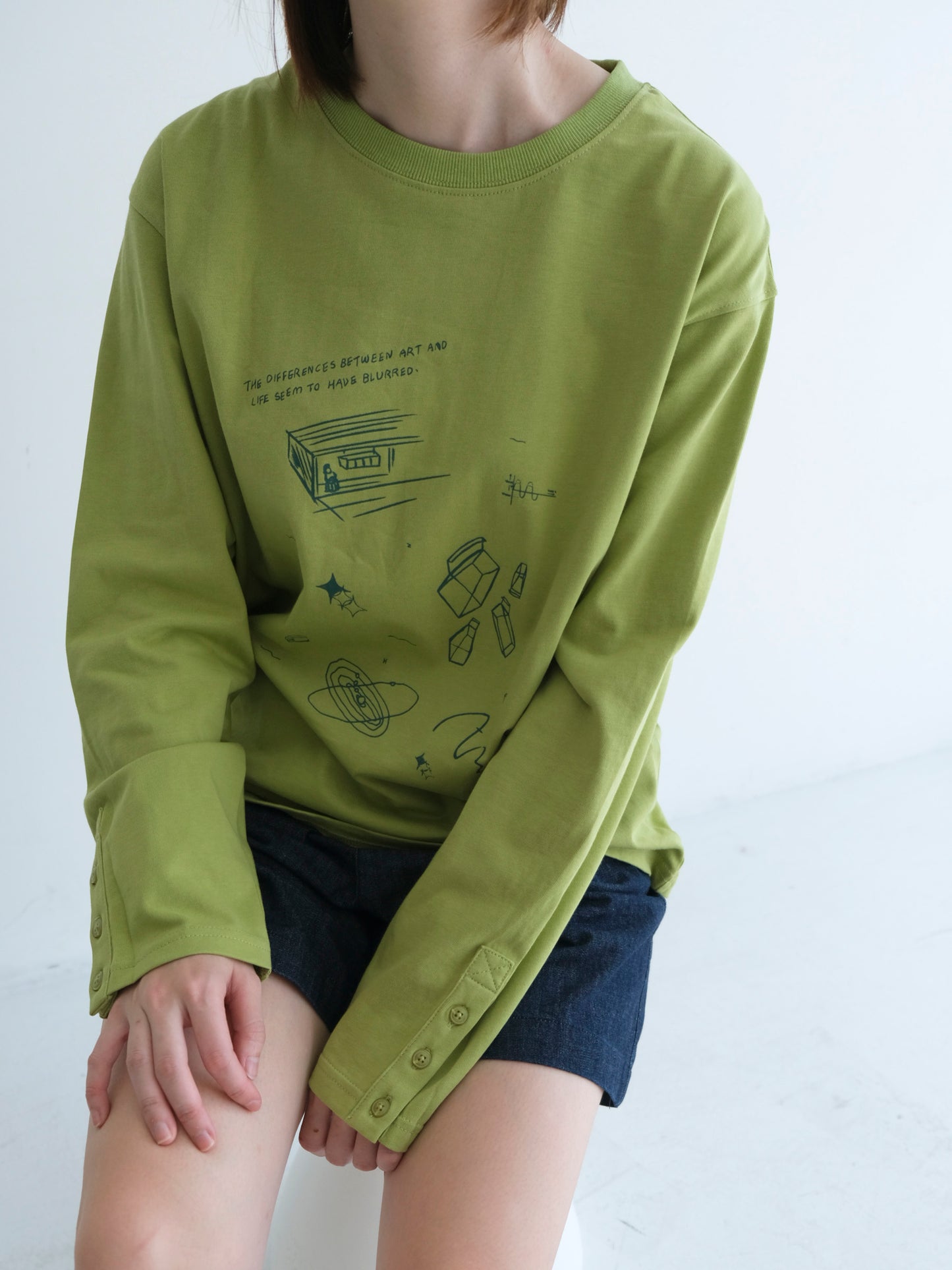 Universal Sleeve Tee (Green, White)