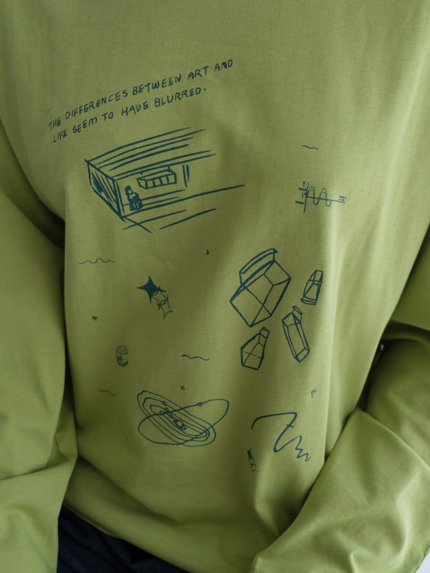 Universal Sleeve Tee (Green, White)