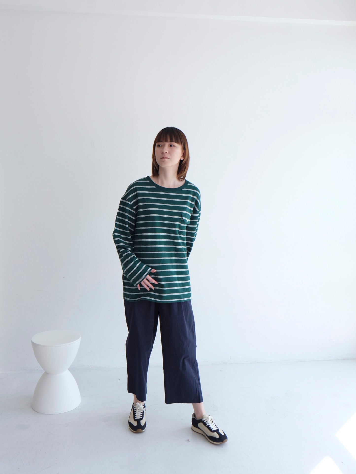 Stripe Sleeve Sweatshirt (Green)