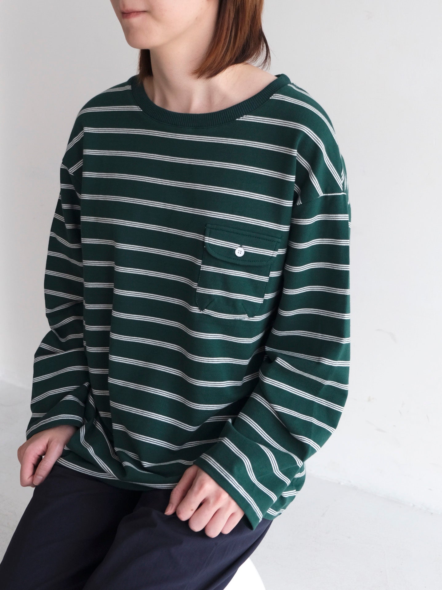 Stripe Sleeve Sweatshirt (Green)