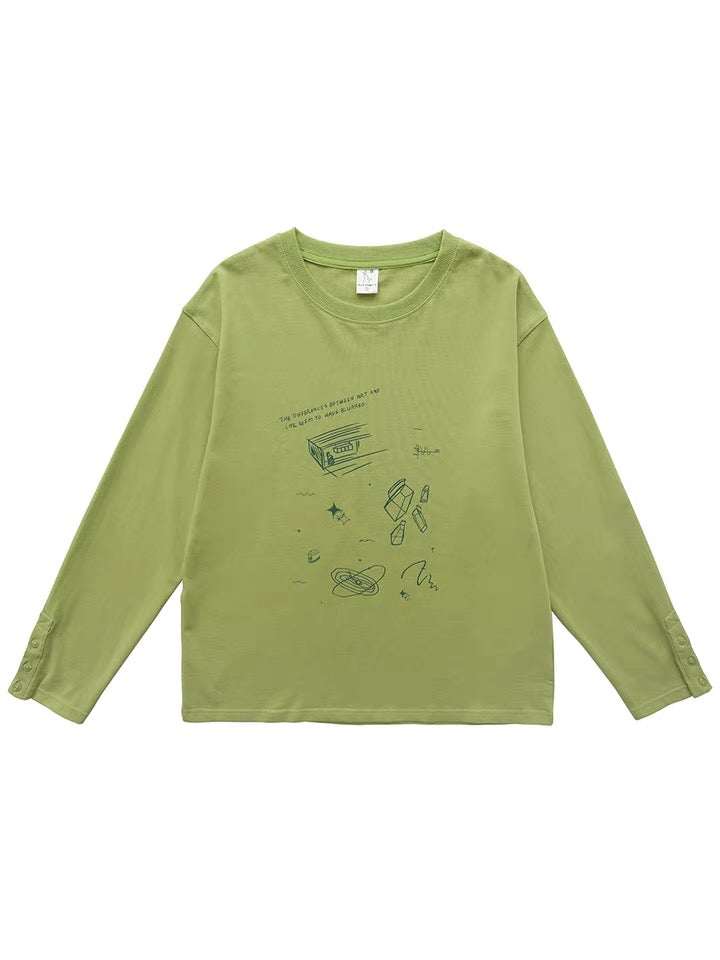 Universal Sleeve Tee (Green, White)